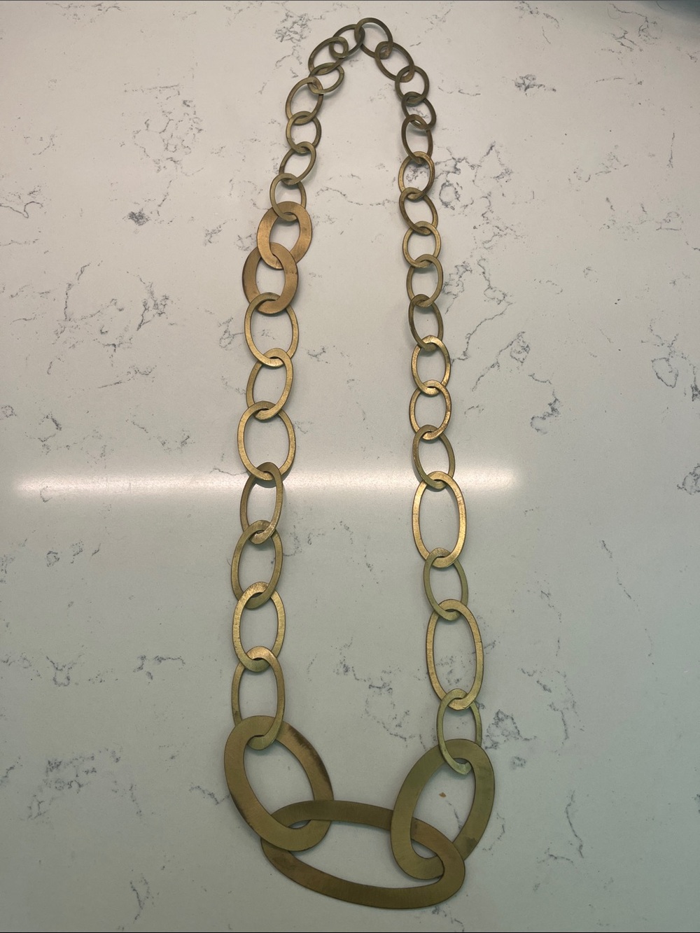 Bronze Link Statement Necklace - Women Jewelry from Chile